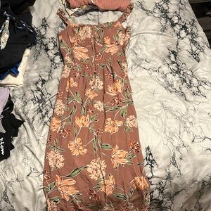 Floral Brown Dress